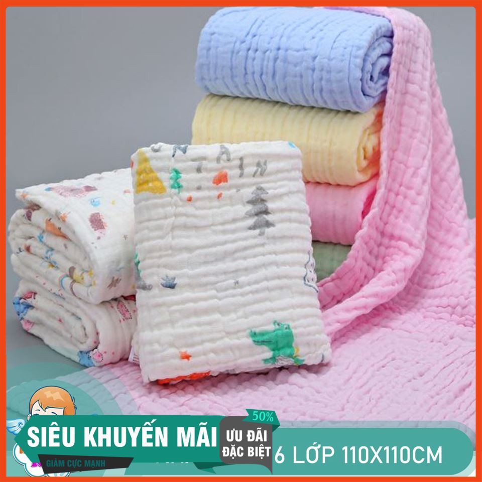 Khăn tắm xô 6 lớp siêu mềm, siêu thấm cho bé áo khoác bé trai bomber