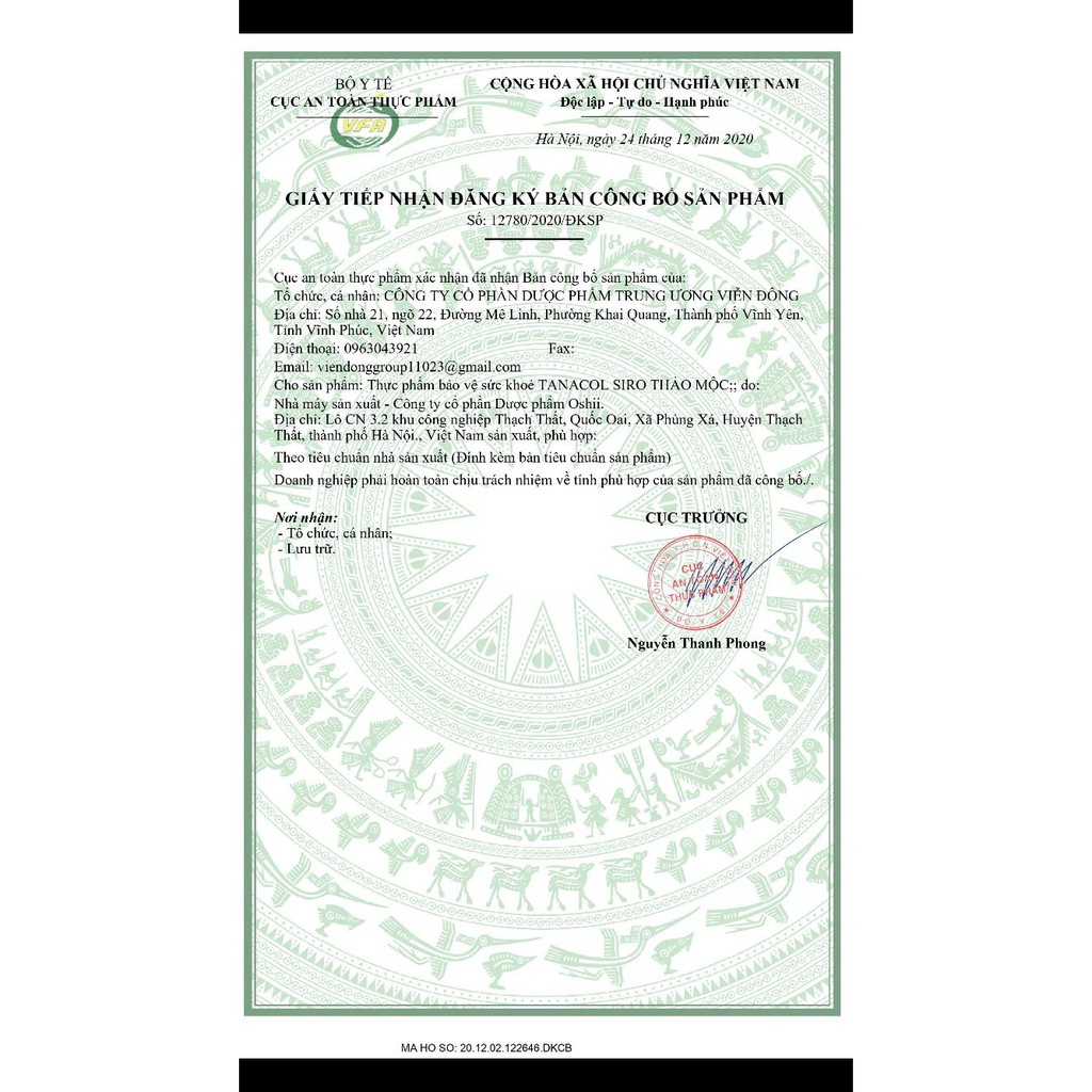 Siro ho dùng được cho trẻ sơ sinh và phụ nữ mang thai - Siro Thảo Mộc TANACOL chai 100ml