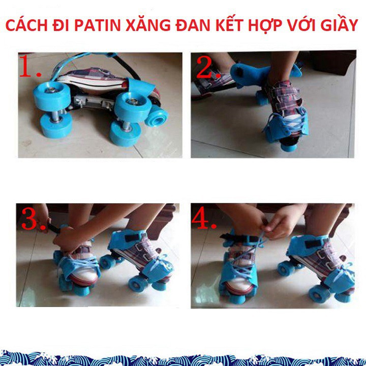 Giày trượt patin trẻ em 2 hàng bánh kiểu Sandal cho bé 2-7 tuổi