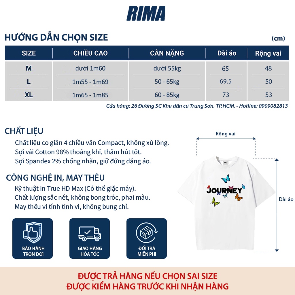 Áo Thun Tay Lở BUTTERFLY Phông Rộng Nam Nữ Unisex Cotton Cao Cấp Đẹp Ngắn Freesize Hình Màu Trắng Đen Xanh Họa Tiết RIMA | BigBuy360 - bigbuy360.vn