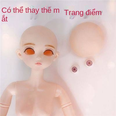 Búp bê búp bê Barbi 60 cm sửa đổi trang điểm Modified Dễ dàng làm cho trang điểm Makeup Doll Head Germanial Hand Drawn B