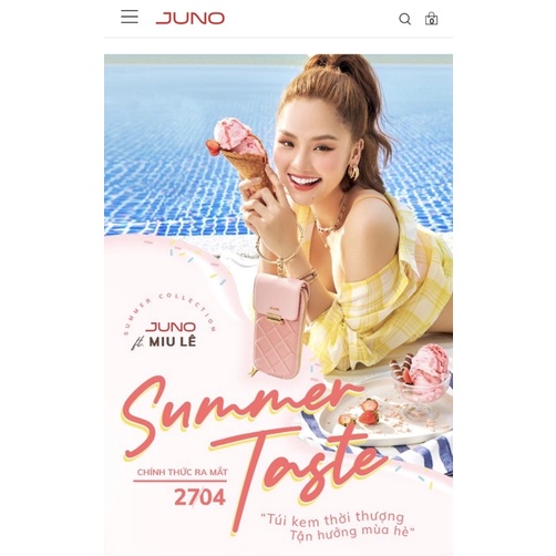 -TÚI HANDY SWEETEST CLUTCH CỦA JUNO BỘ SƯU TẬP MỚI 2021-NEW 100%