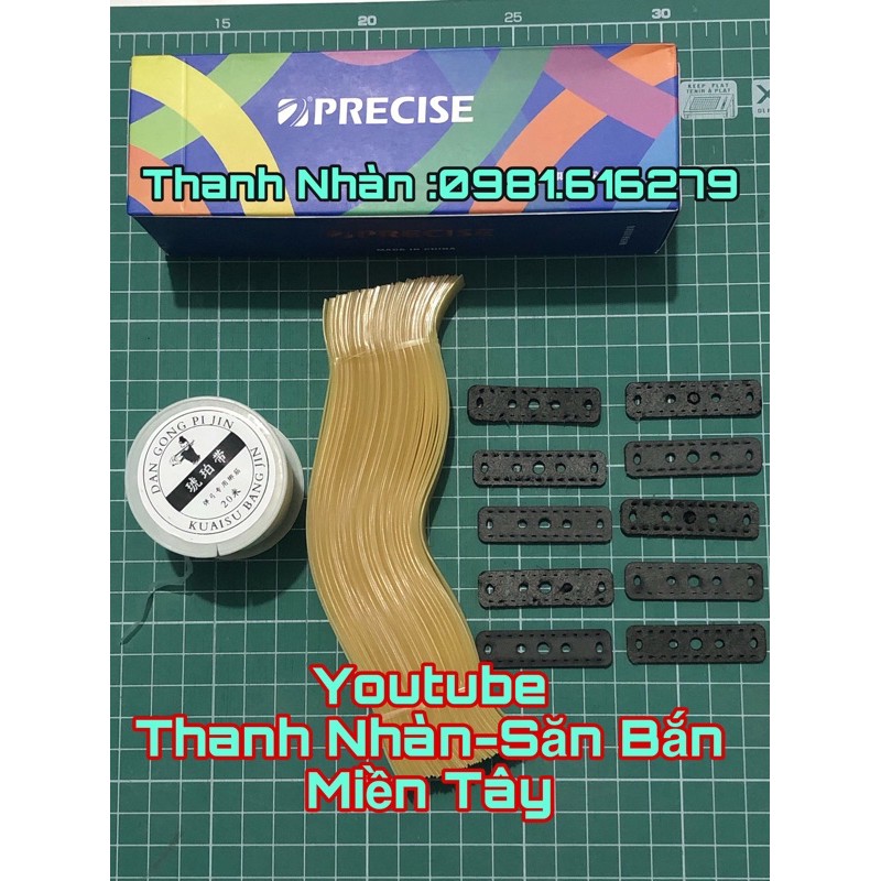 1M THUN NÁ CAO SU PRECISE V3 0.65/0.6/0.55 [Tặng 10 Da + 1 Cuộn dây cột]