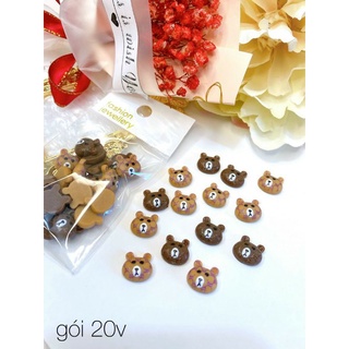 charm gấu nâu-charm hình chai riệu trang trí mongd