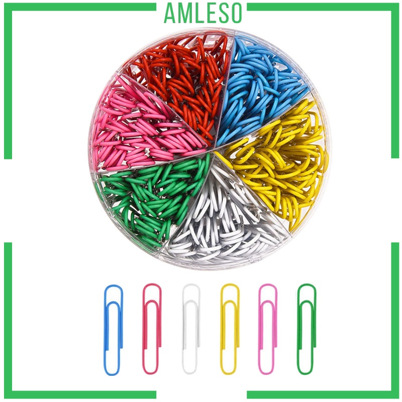 [AMLESO]600pcs Large Paper Clips Marking Clips Office Supplies Studen Stationery