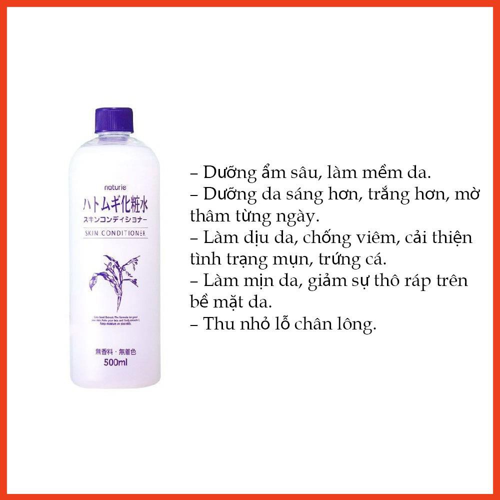 [Giá Sỉ] NƯỚC HOA HỒNG GẠO DƯỠNG ẨM Toner Naturie Skin Conditioner Nhật 500ml