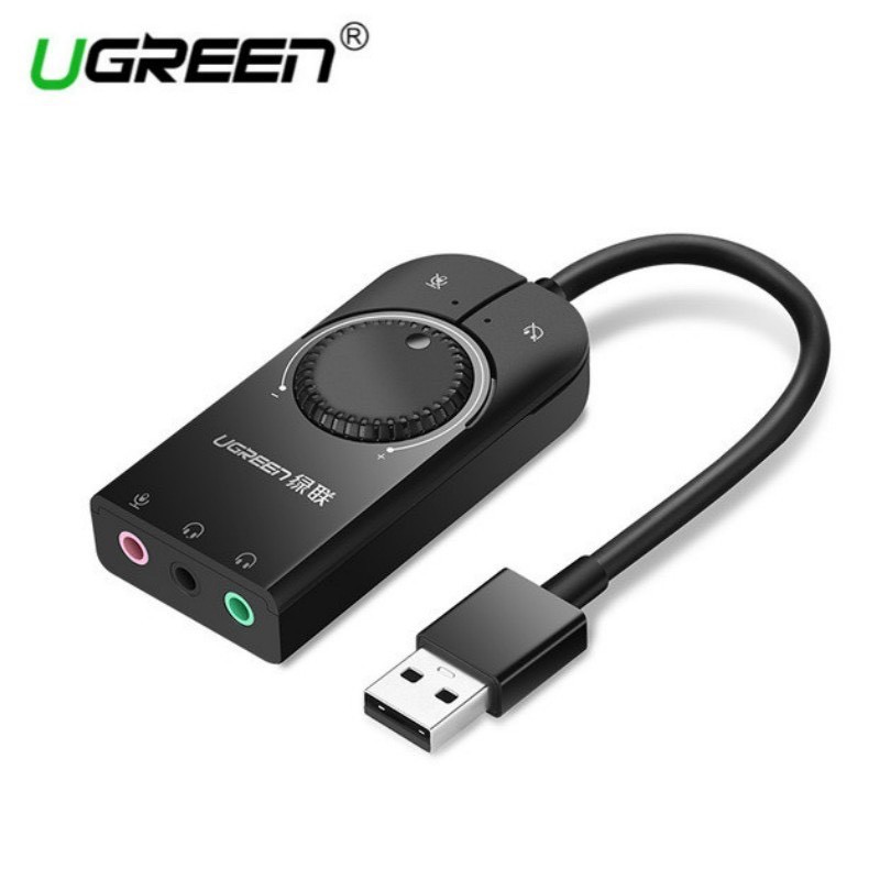 USB Sound 3.5mm có núm điều chỉnh Ugreen 40964