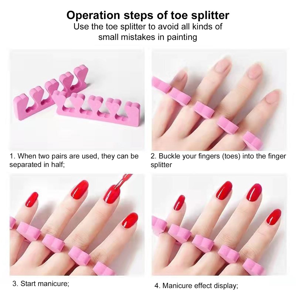Set 2 Dụng Cụ Tách Ngón Chân Mềm Mại Tiện Dụng Cho Người Lớn