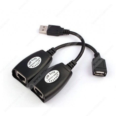 Bộ khuếch đại USB 40m qua cáp mạng sử dụng cáp mạng cat6 kéo dài usb 40m, dùng được cho bàn phím, chuột