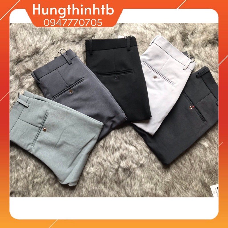 Quần tây nam phom âu dáng hàn quốc ống côn vải co dãn, hình thật chất vải dày mịn đẹp loại 1 chuẩn shop, có freeship.
