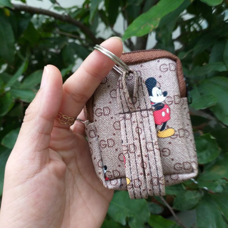 Móc khóa ba lô chuột Mickey 3 ngăn (KT: 6×8cm)