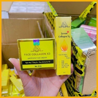 Combo Kem face X3 - Serum nám X3 collagen Đông anh Chính hãng