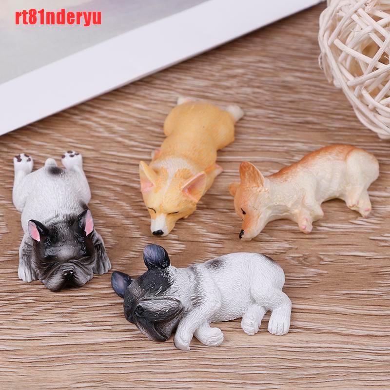 Set 2 Mô Hình Chú Chó Bull Đang Ngủ Dễ Thương Rt81Nderyu