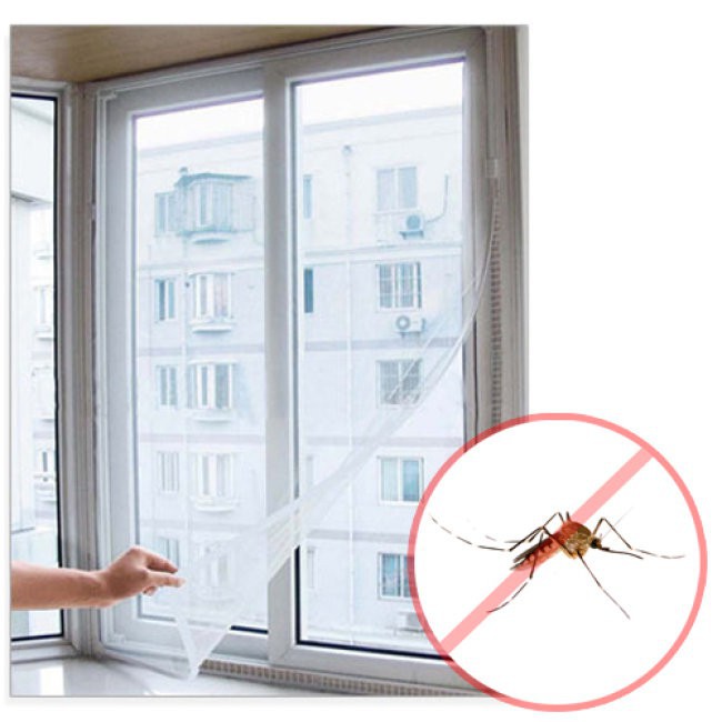 Lưới chống muỗi sợi vải siêu nhỏ treo cửa sổ, lưới chống côn trùng bảo vệ gia đình FAMAHA