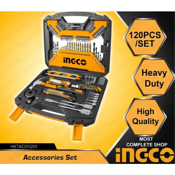 ĐỒ NGHỀ INGCO Bộ 120 món dụng cụ HKTAC011201 (Cam kết Chính Hãng 100%)