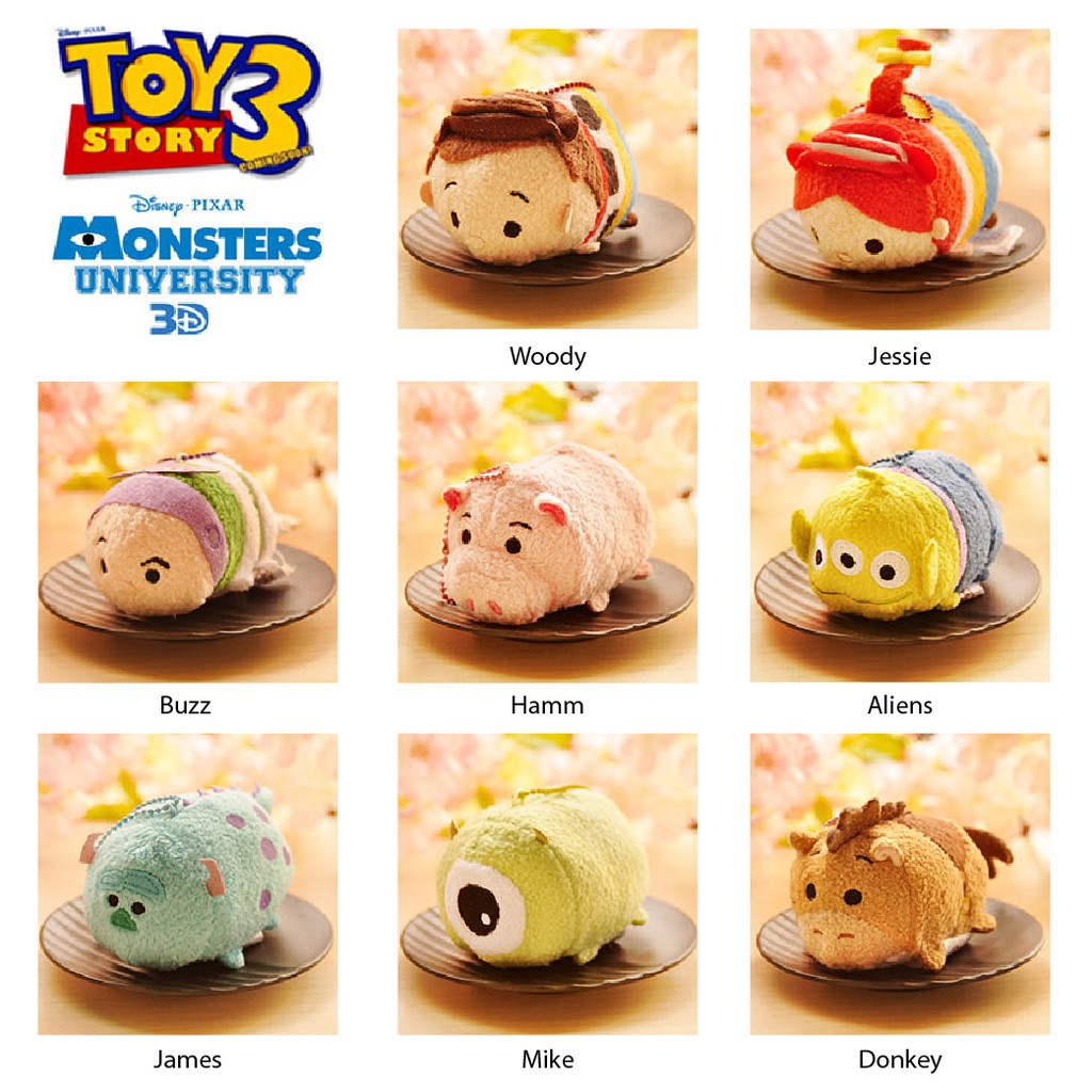 Đồ Chơi Disney Tsum Tsum Búp Bê Nhồi Bông Mini Tsum Cầm Tay Móc Khóa Hình Thú Nhồi Bông Dễ Thương