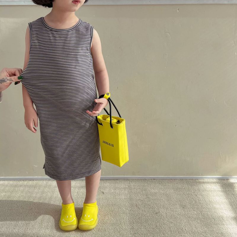 Váy cotton kẻ hàng QCCC cho bé gái