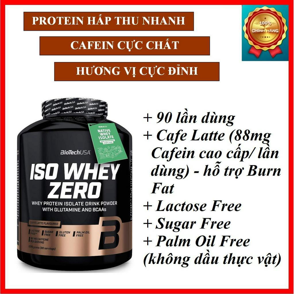 Iso Whey Zero 2,3kg 90 lần dùng  – Bổ sung Protein phục hồi, tăng Cơ +Cafein nguyên chất hỗ trợ giảm mỡ