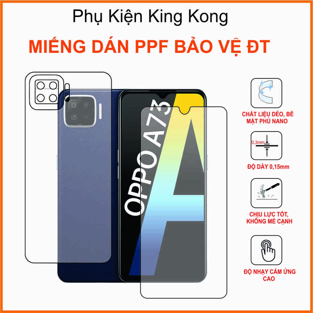 Dán Ppf Oppo A73 2020 Full màn chống bám vân tay
