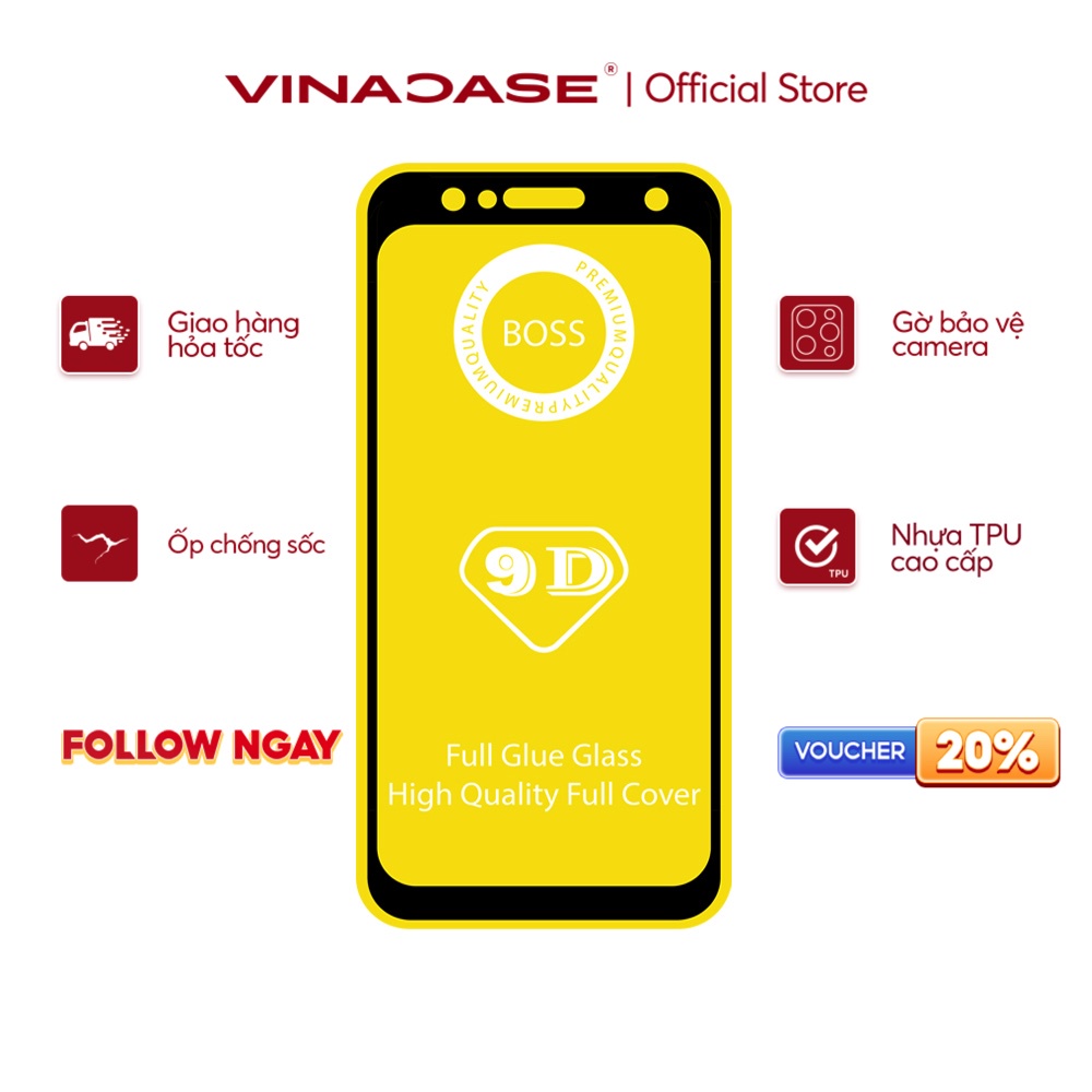 Cường lực Vina Case Samsung A10/A10S/A50/M10/M51/M30S....Full màn hình