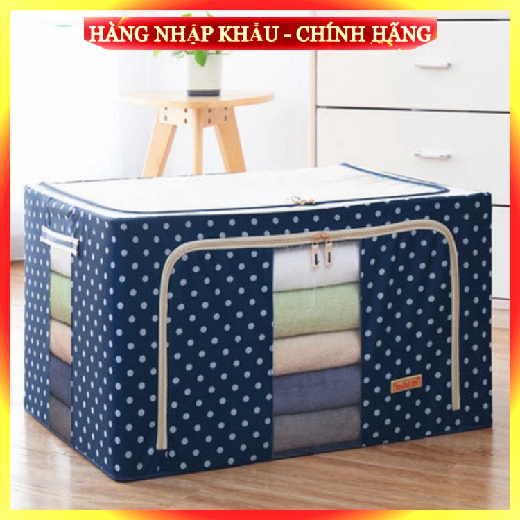 [Hàng Loại 1] Size lớn Hộp đựng quần áo chăn màn thông minh túi bằng vải khung thép kim loại gấp xếp gọn .