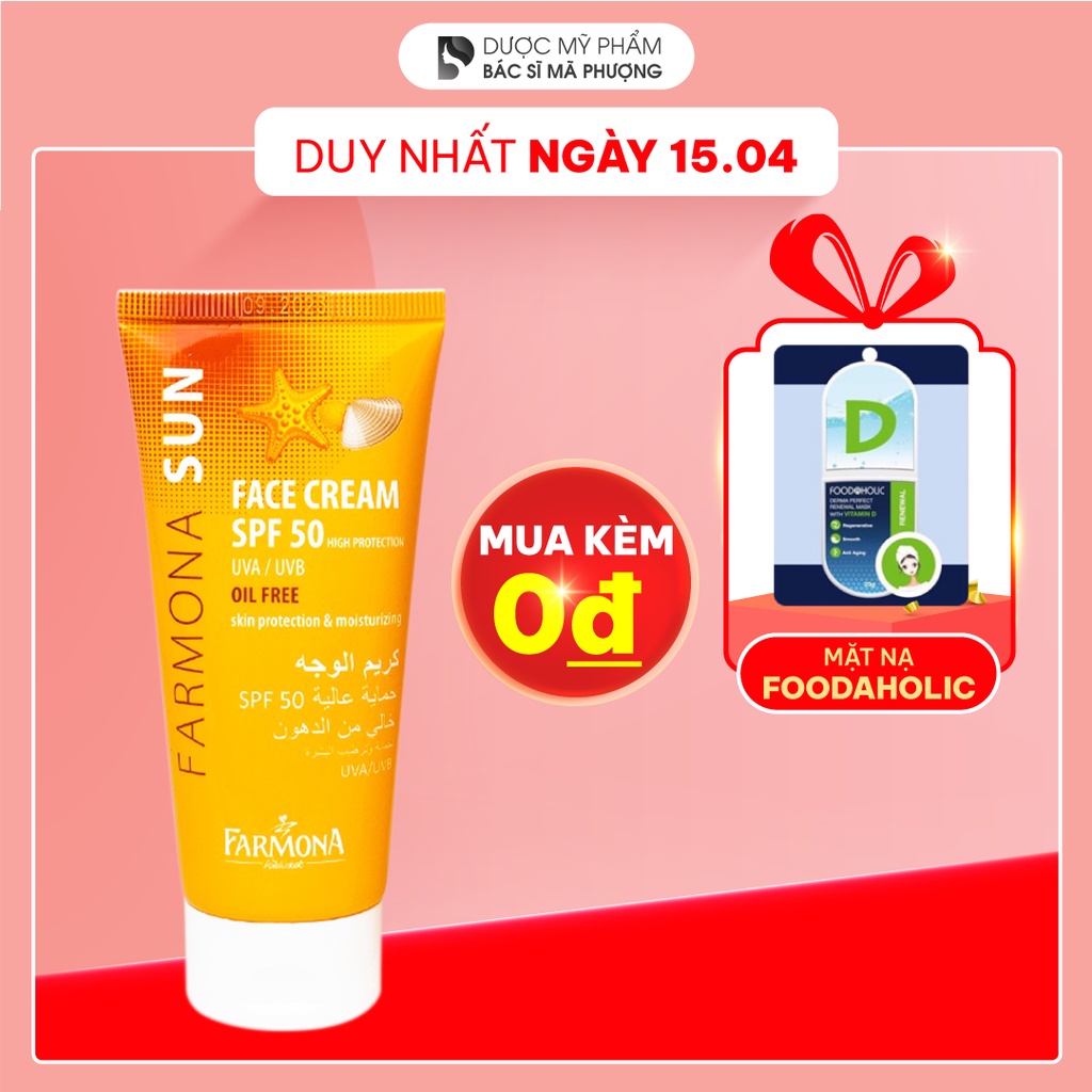 Kem Chống Nắng Da Dầu FARMONA SUN FACE CREAM SPF 50 OIL FREE