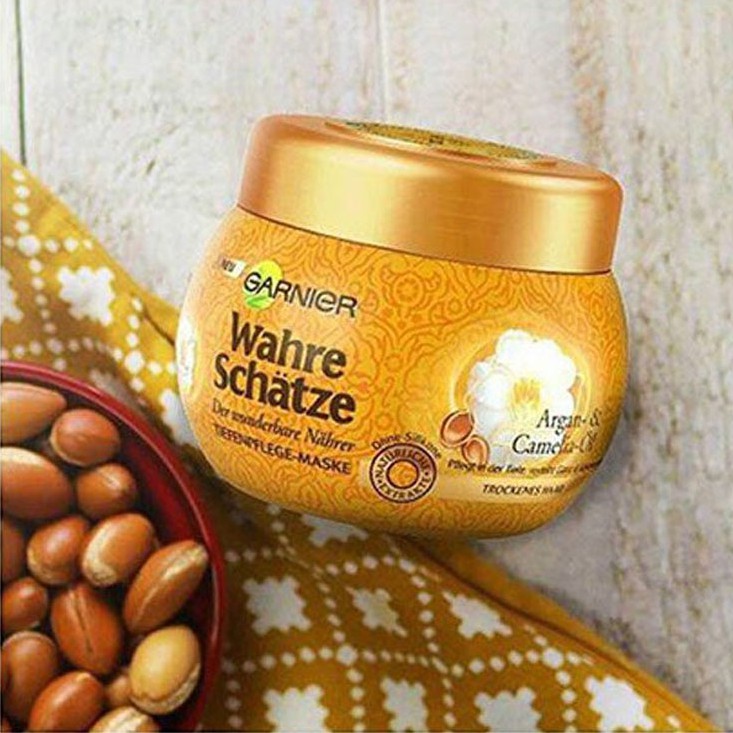 Kem ủ tóc [Germany] GARNIER Wahre Schätze Argan- & Camelia-Öl, 300ml