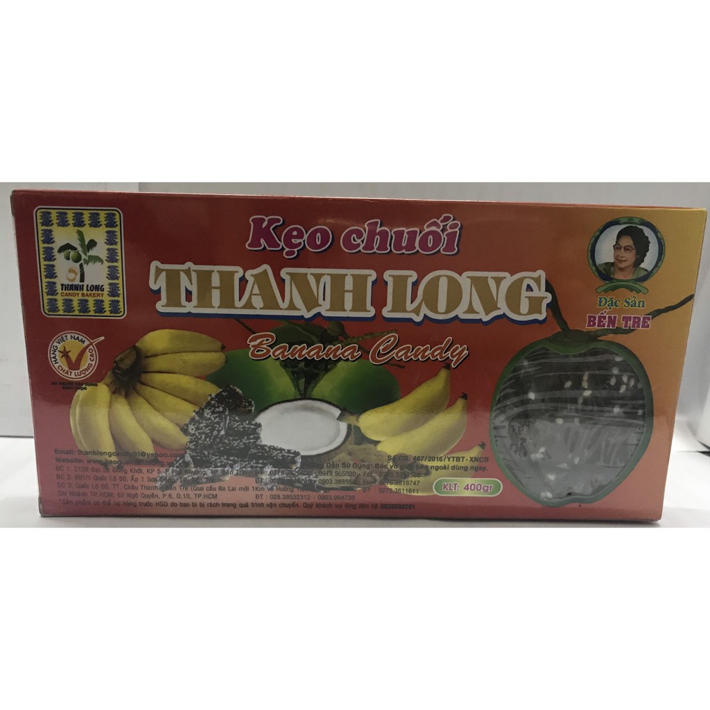 KẸO CHUỐI BẾN TRE 400G (THANH LONG)