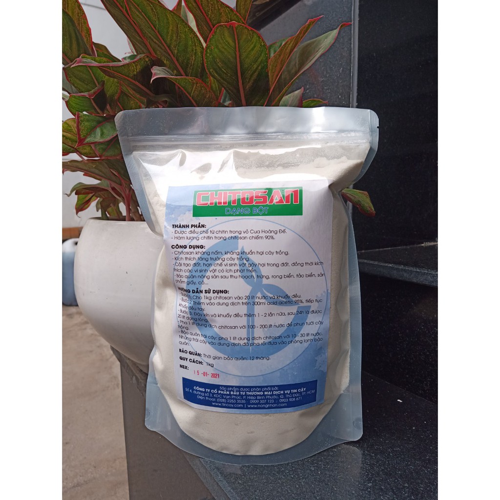Chế phẩm sinh học chitosan dạng bột (gói 500gram/ 200gram) - Phân bón chitosan