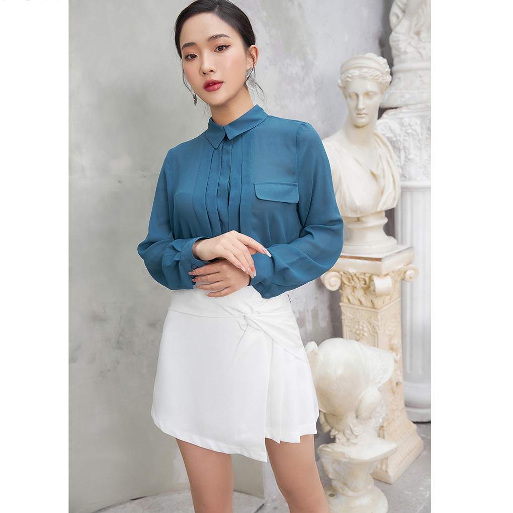 Chân váy chữ A ngắn 92WEAR 3 MÀU, đủ size, xoắn tà trước JAA1095 | BigBuy360 - bigbuy360.vn