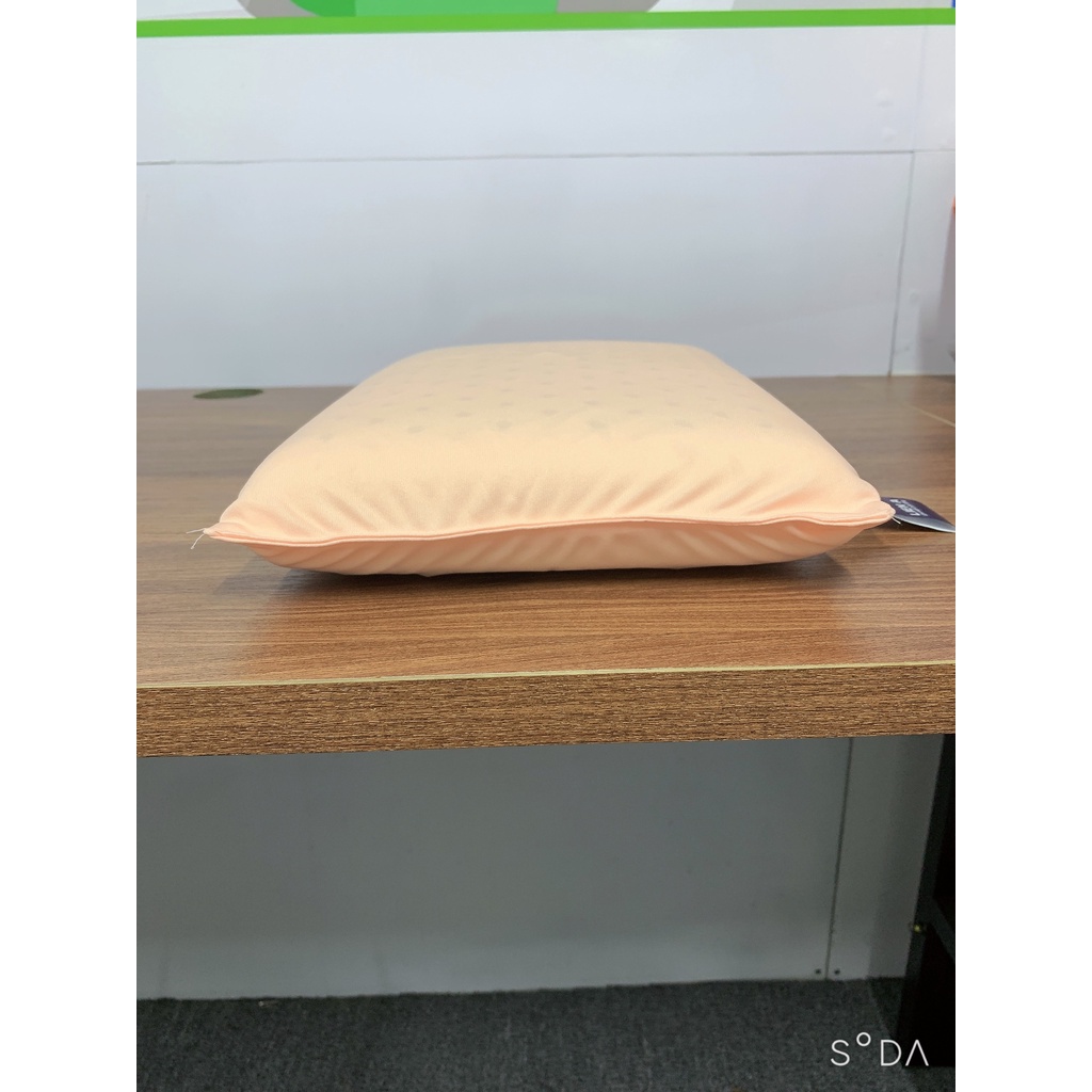 Gối nằm oval Liên Á cao su thiên nhiên 100% kích thước 24x37x6,5cm