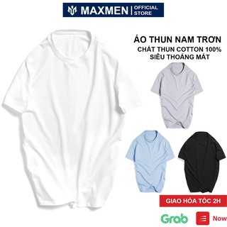 Áo thun nam trơn tay ngắn cổ tròn Hamino chất vải thun cotton co giãn 4 chiều cao cấp form rộng Hàn Quốc G