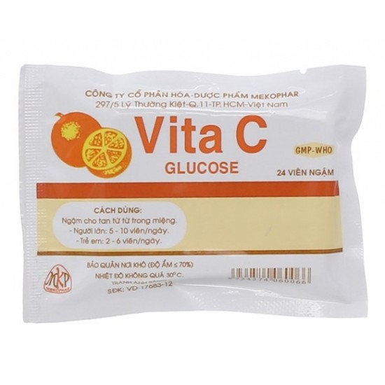 KẸO CAM TUỔI THƠ VITA C GLUCOSE - BỌC 24 VIÊN NGẬM