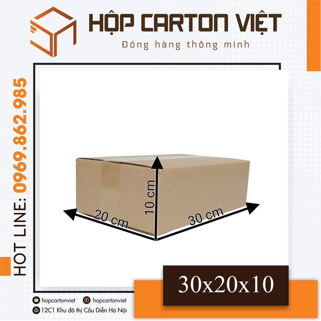 30x20x10 combo 50 Hộp cartoton (Freeship Hà Nội)