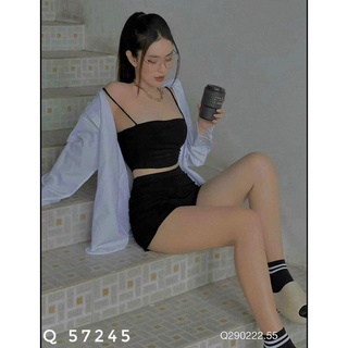 Quần legging đùi chất cotton co dãn