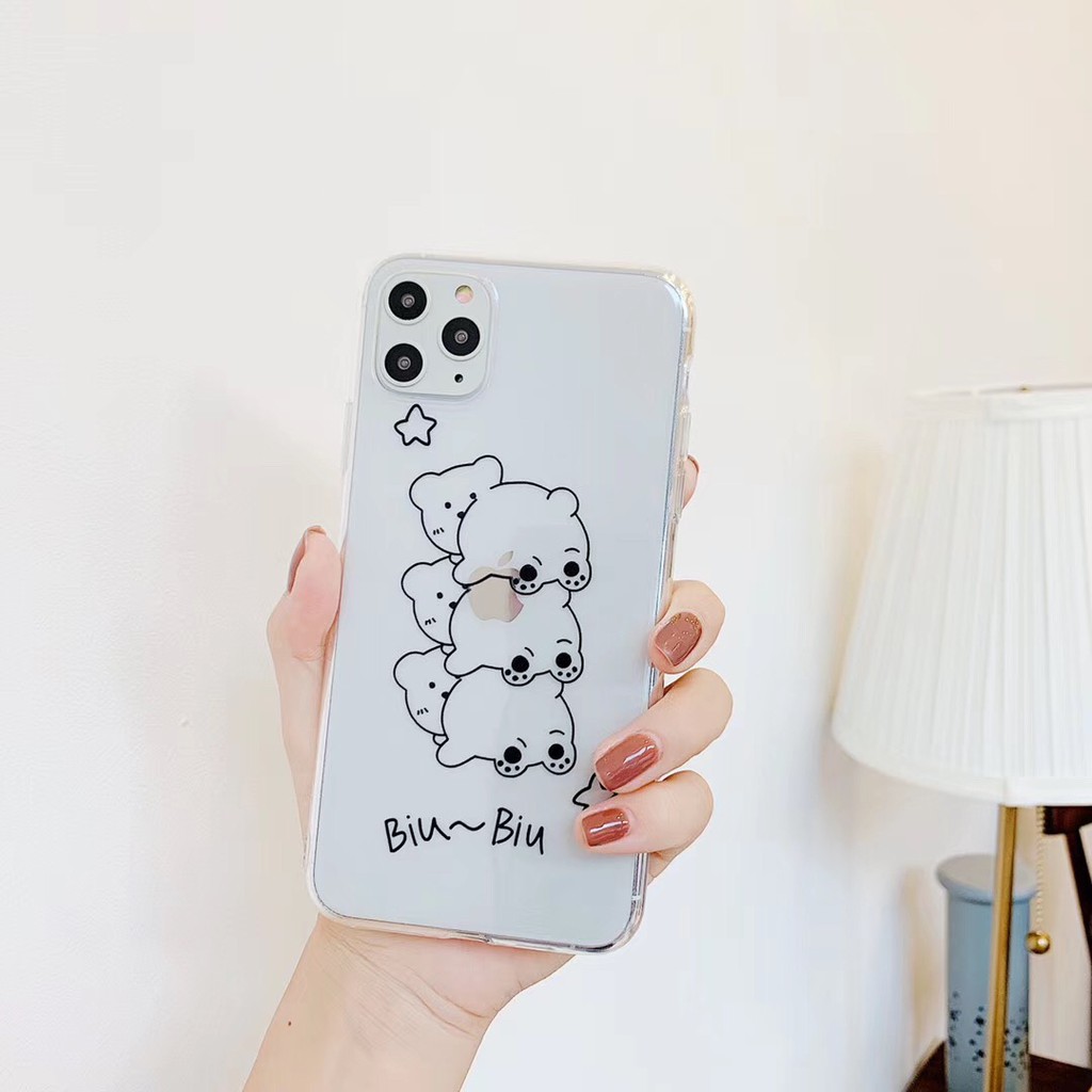 Ốp Điện Thoại Chống Rơi Hình Gấu Đáng Yêu Cho Iphone 11 Pro Max Xr Xsmax I 7 Plus I 8 Plus | BigBuy360 - bigbuy360.vn