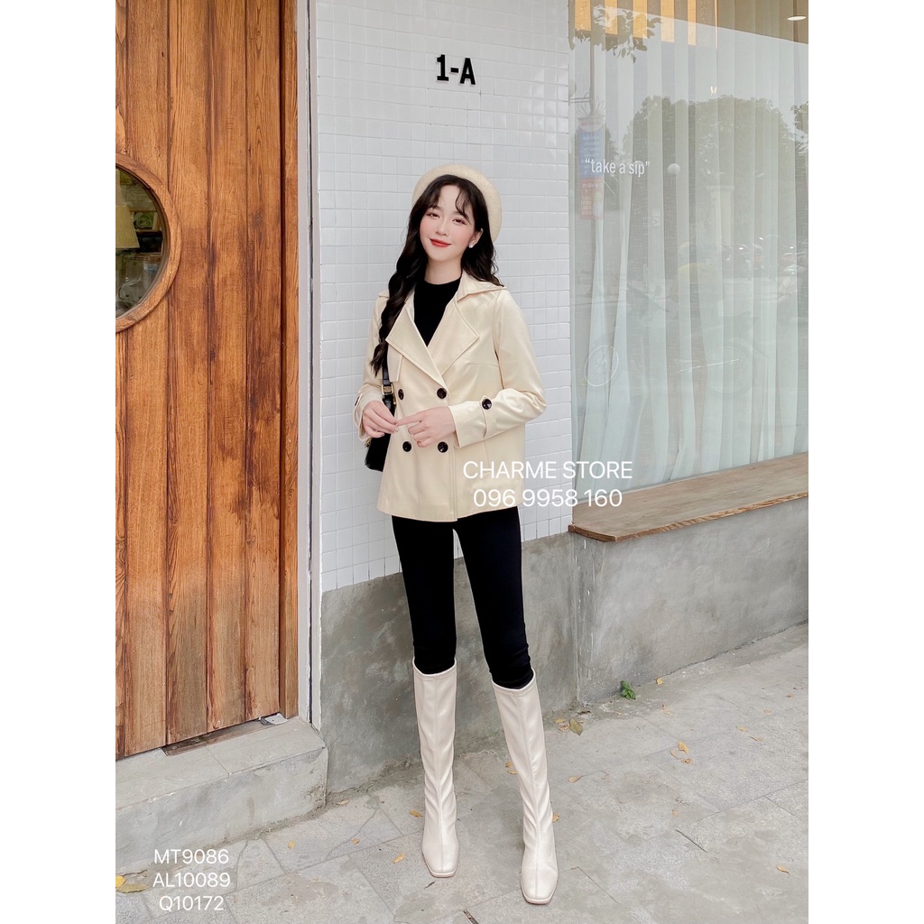 Quần legging nữ trơn thiết kế Charme 10172