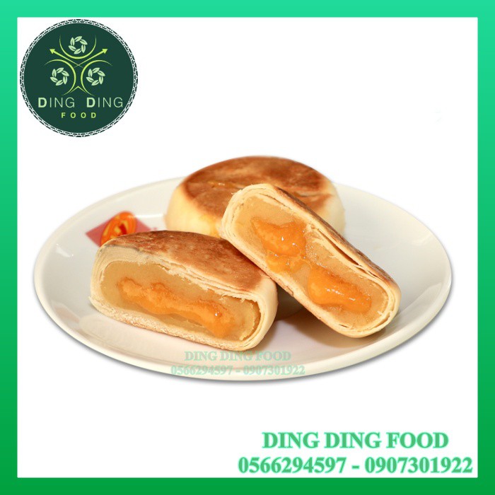 [ Combo 2 Bịch ] Bánh Pía Kim Sa Đậu Trứng 300g ( 1 Bịch 4 Cái Bánh To ) - DING DING FOOD