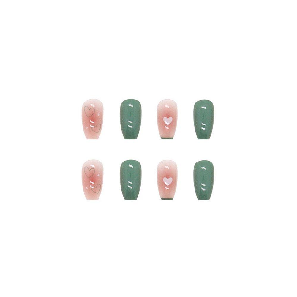 Hộp 24 Móng Tay Giả Che Phủ Toàn Diện Họa Tiết Bướm