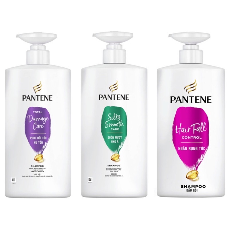 DẦU GỘI PANTENE 650ML SUÔN MƯỢT ÓNG Ả/ NGĂN RỤNG TÓC/ PHỤC HỒI HƯ TỔN