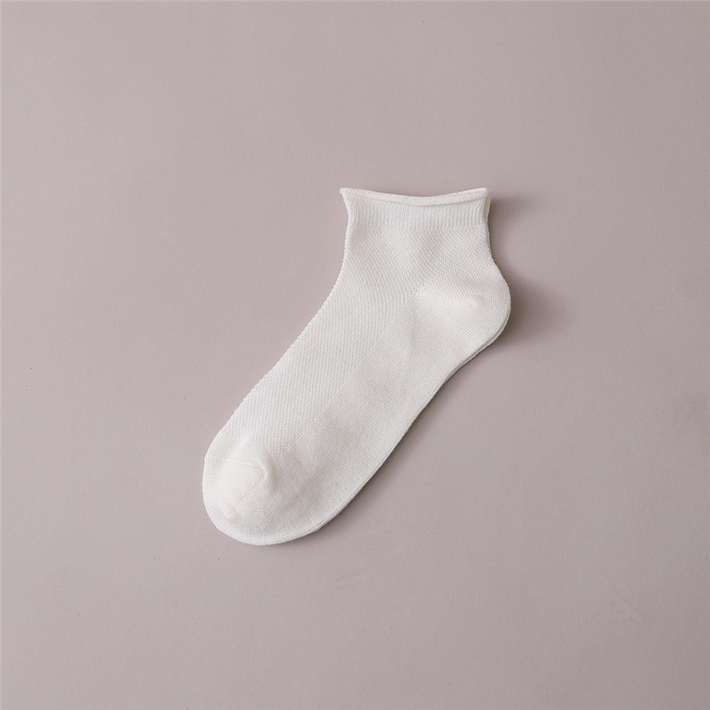 Ruffle Solid Colors Frilly Ankle Socks Women Cotton Girls White Black Lady Confinement Socks Mesh Slipper Socks Non Skid Fashion