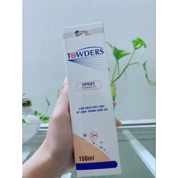 Towders Spray  150ml – ghẻ ngứa loại bỏ các loại rận mu.