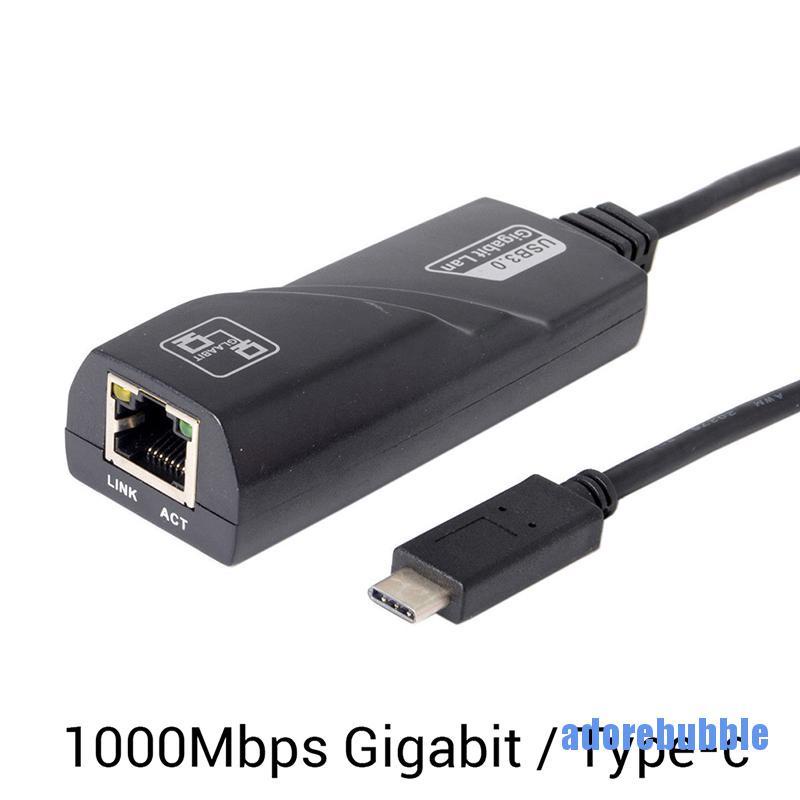 Dây Cáp Chuyển Đổi Cổng Type-C Sang Rj45 Gigabit Ethernet Lan 0610 1000mbps