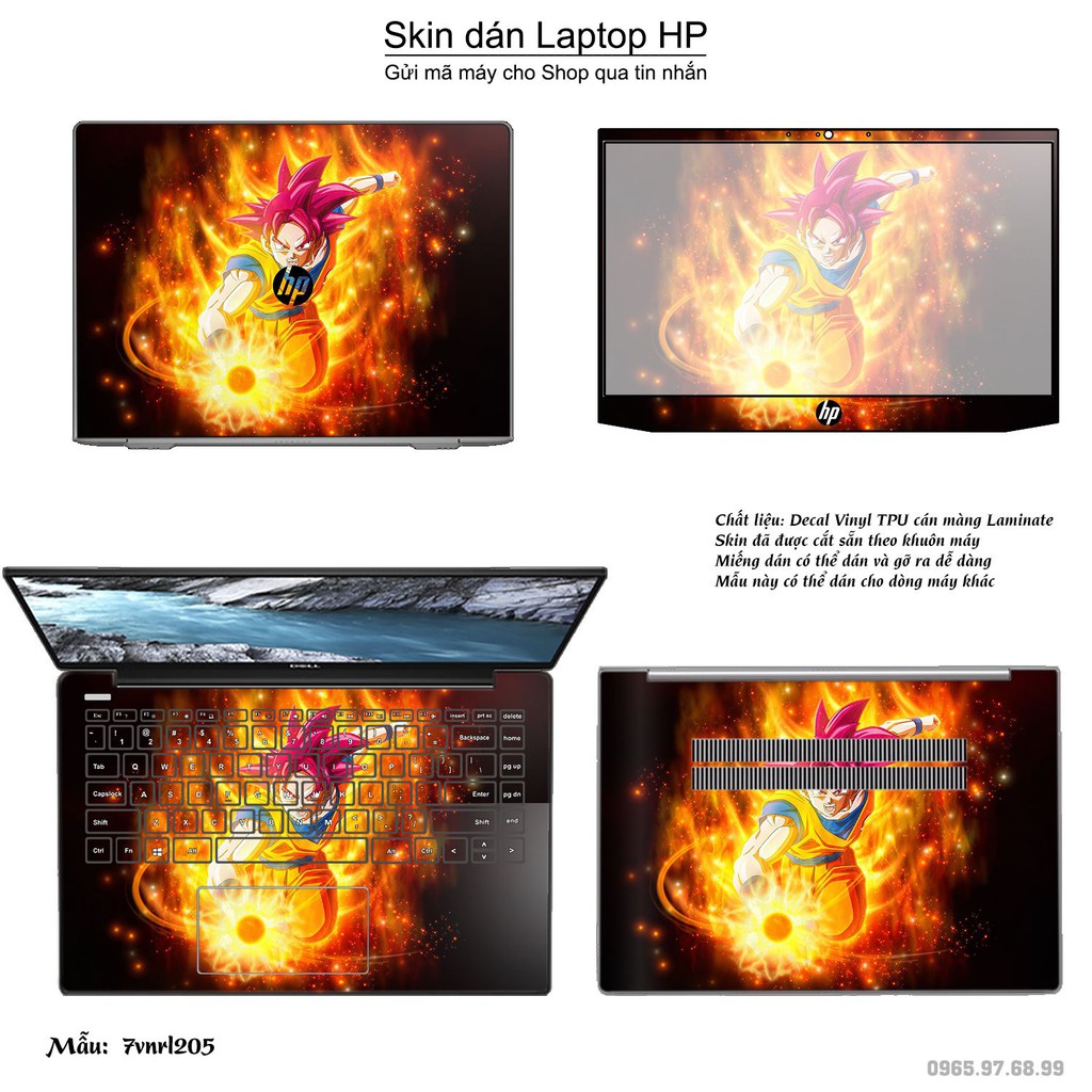 Skin dán Laptop HP in hình Dragon Ball _nhiều mẫu 3 (inbox mã máy cho Shop)