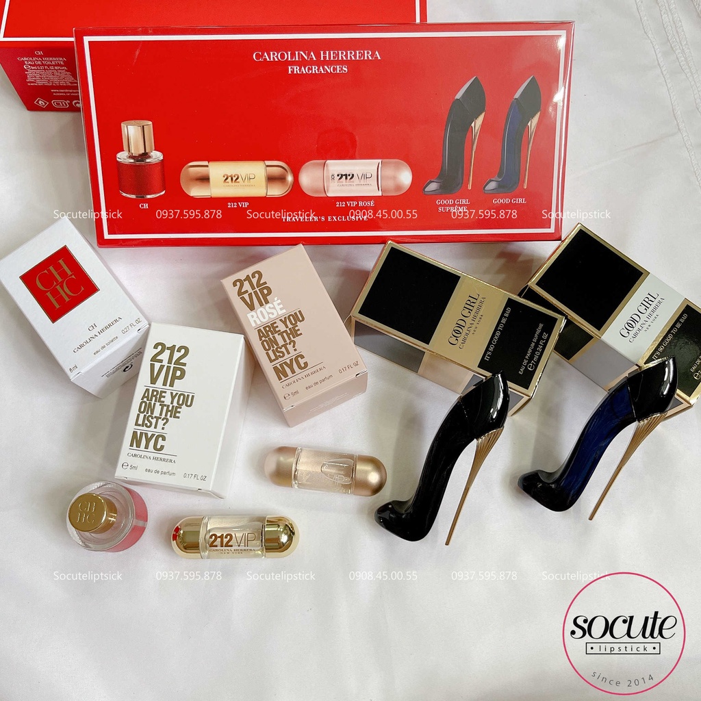 Set 5 chai nước hoa trong Set Nước Hoa Carolina Herrera Fragrances For Women