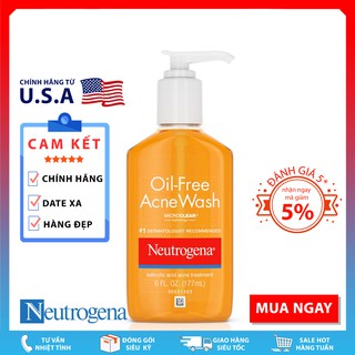 Sửa Rửa Mặt Neutrogena Oil-Free Acne Wash (177mL)