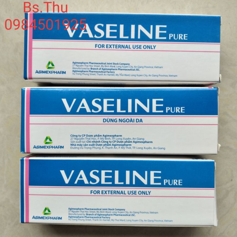 VASELINE PURE tube 10g dưỡng ẩm, mềm da