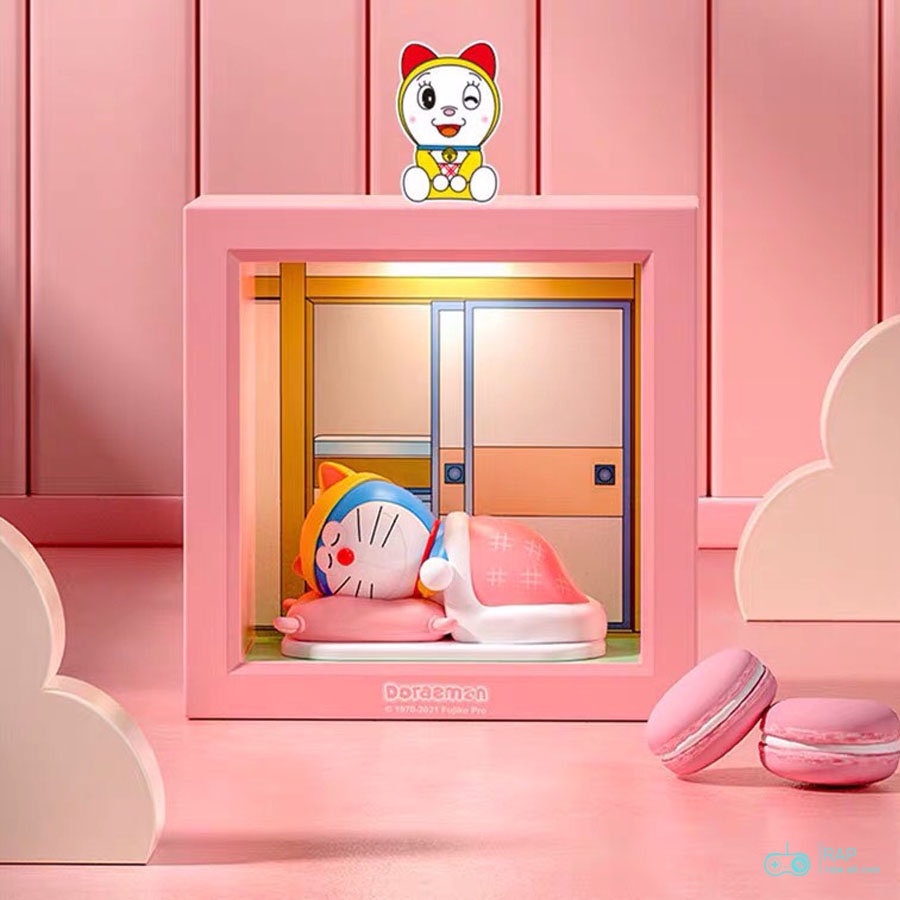 Đèn ngủ cảm ứng Doraemon cao cấp nhiều màu dễ thương mô phỏng phòng ngủ Nobita dùng để trang trí quà tặng Ráp
