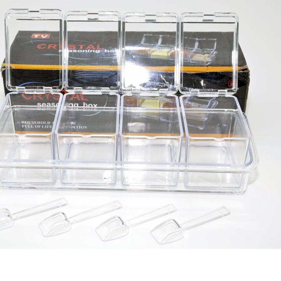 Bộ 4 Hộp Đựng Gia Vị Trong Suốt Tiện Dụng