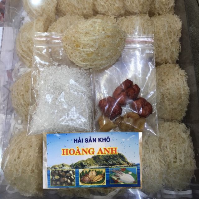 Yến sào nha trang.10g yến tinh chế sợi+ táo/ hạt chia +đường phèn